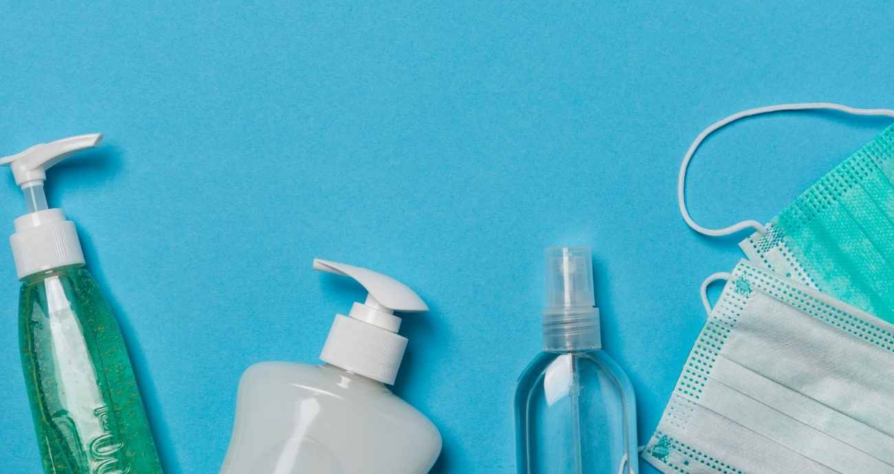 Maske, Handgele und andere Corona Hygienemittel