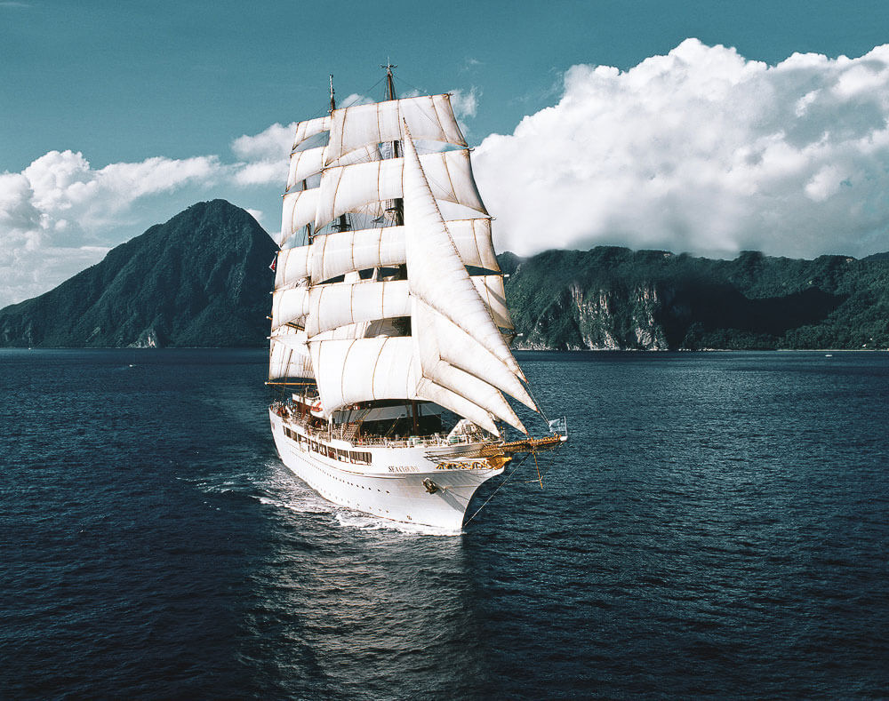 Sea Cloud 2 auf Kreuzfahrt