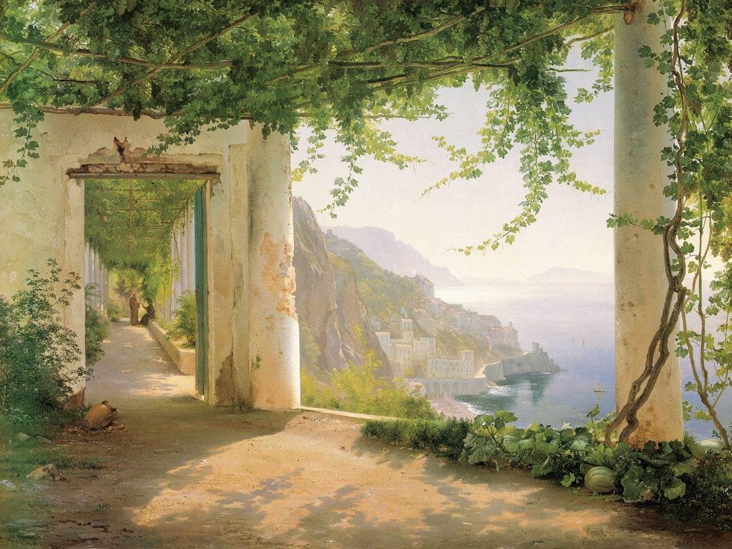 Gemälde der Amalfiküste des Malers Carl Frederik Aagaard
