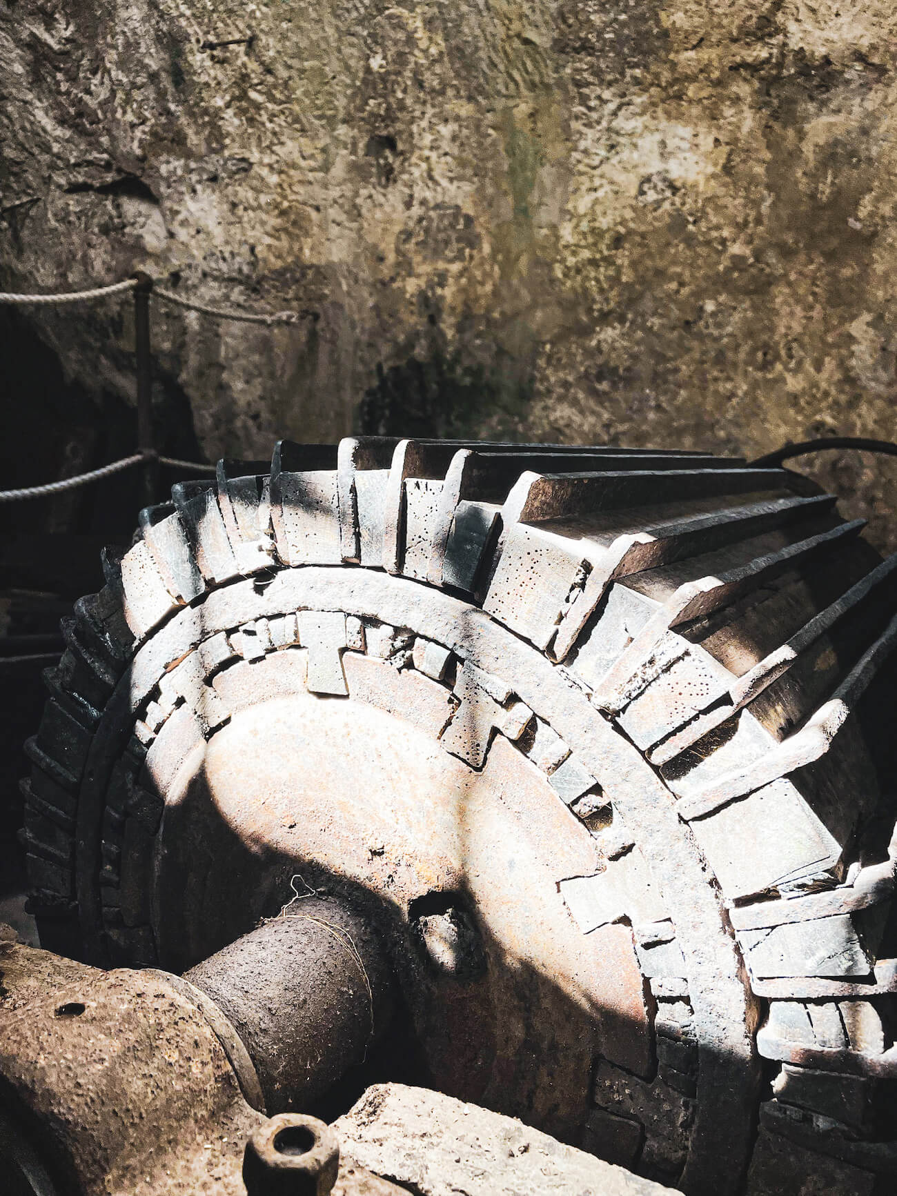 A mill wheel with blades in the paper museum