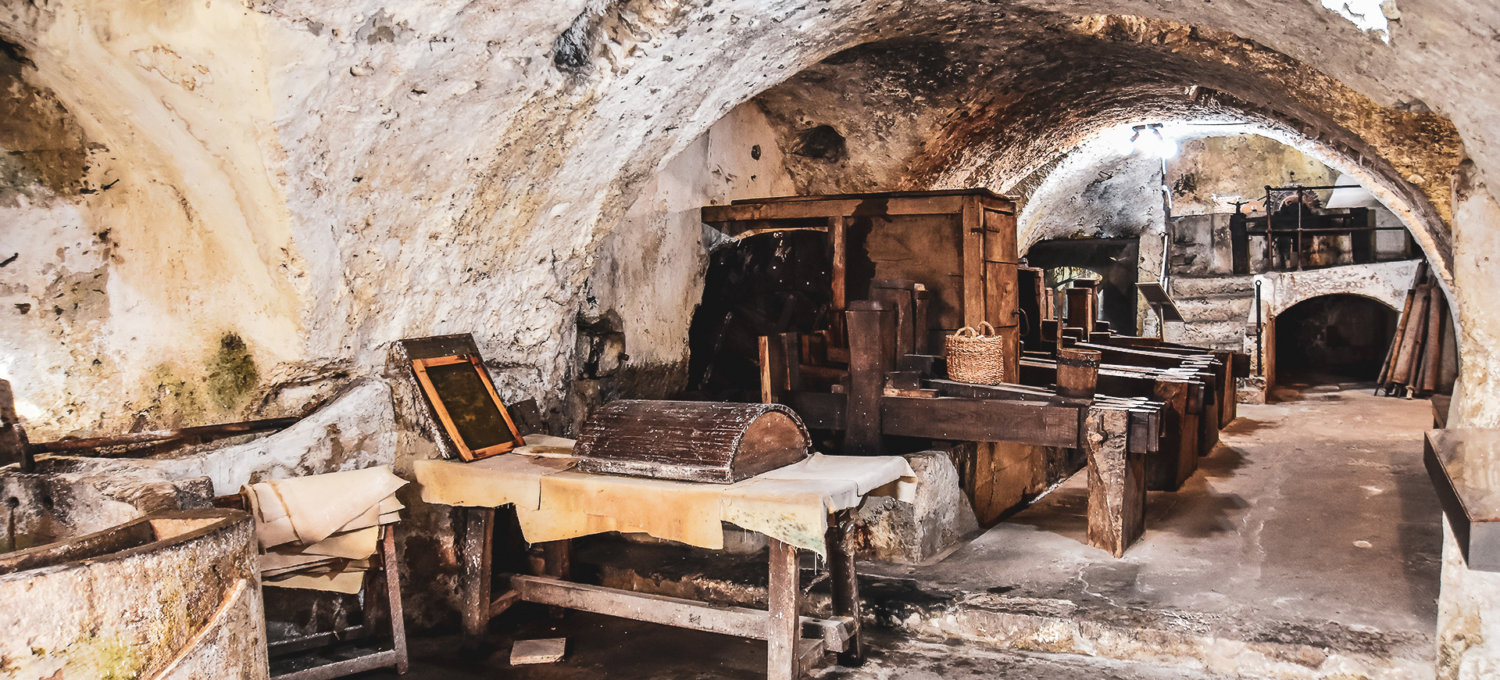 Blick in das Papiermuseum in Amalfi